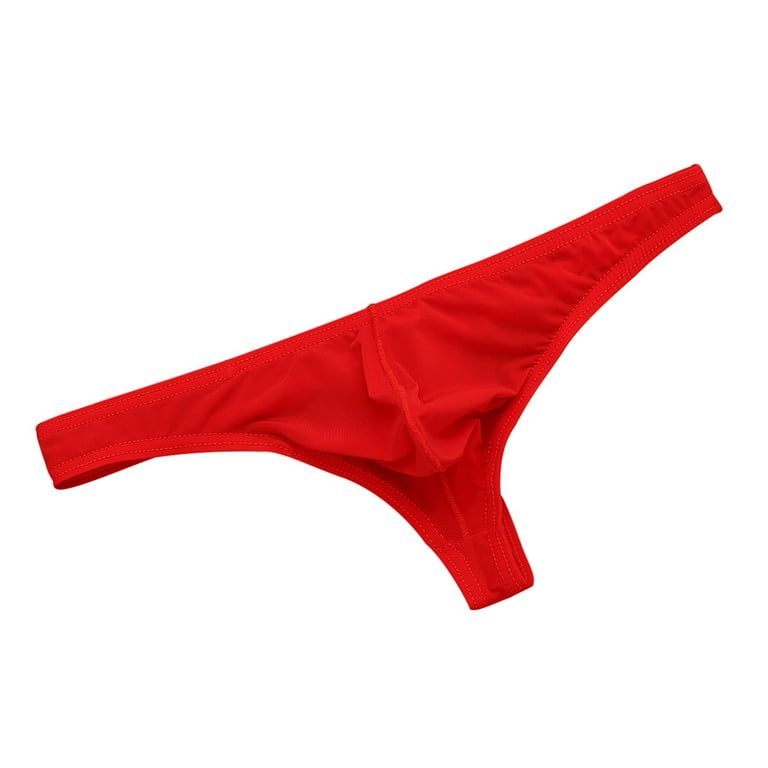 Labakihah Mens Underwear Thong Raised Underwear Ice Underwear T Silk  Panties Men's Shorts Underwears Men's Underwear Underwear Red 