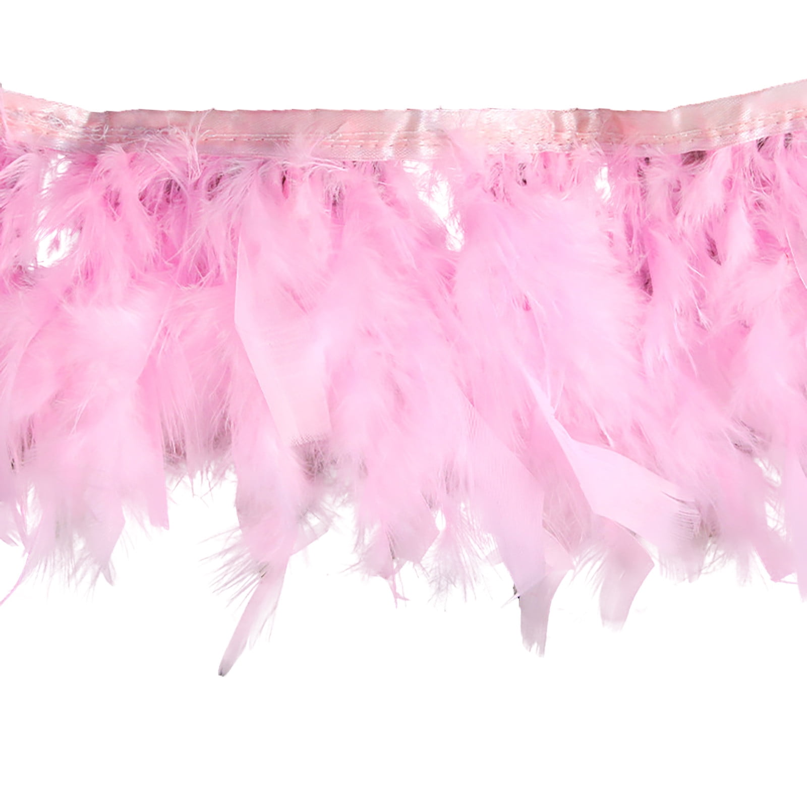 1m/Pc Feather & Furry Fabric Trim Ribbon For Diy Clothing Decoration