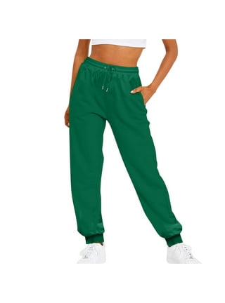 Green womens sweatpants deals