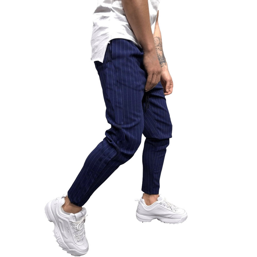 Labakihah Sweatpants for Men Fashion Men's Casual Solid Loose Stripe ...