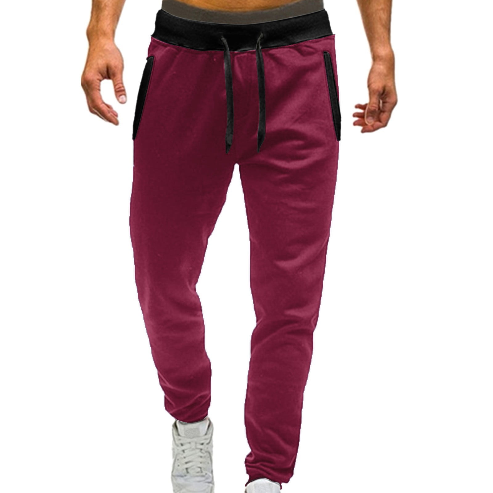 Labakihah Sweatpants for Men Mid Waisted Solid Pants Casual Jogging ...