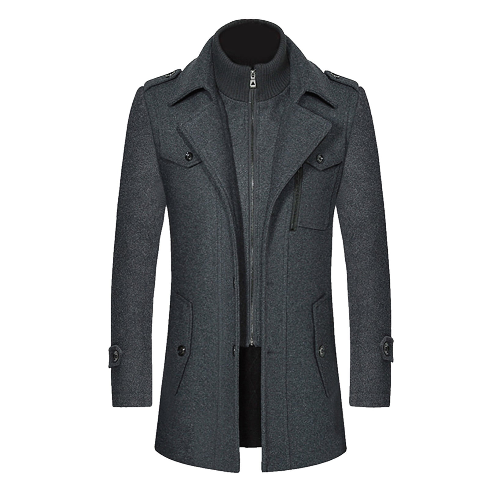 Labakihah Trench Coat Men Men's Autumn and Winter Double Labakihah Trench Coat Men Men's Autumn and Winter Double