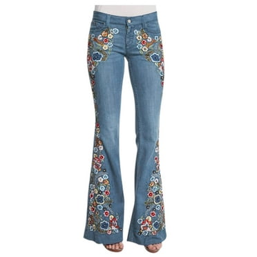 Labakihah Jeans For Women Women Flare Jeans Mid Waist Bell Jeans ...