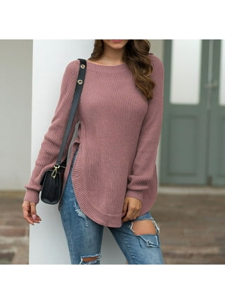 Long sweater with slits on the side hotsell
