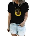 thumbnail image 1 of Labakihah t shirts&nbsp;for women Sunflower Shirts For Women Cute Dandelion Graphics Tshirt Summer Women Short Sleeve Tee Tops Brown, 1 of 5