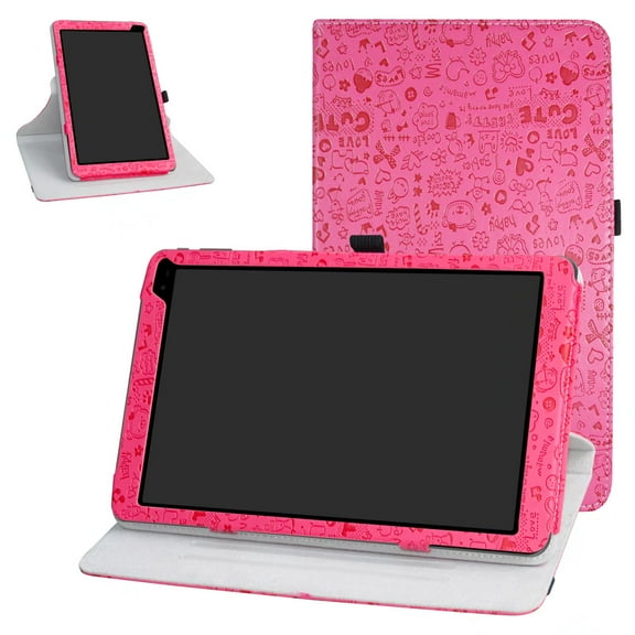 Labanema 10.1" Barnes & Noble Nook 10 (BNTV650) Case, 360 Degree Rotary Stand 10.1" Barnes & Noble Nook 10 (BNTV650) Cover, Case for 10.1" Barnes & Noble Nook 10 (BNTV650) (Rose Red)