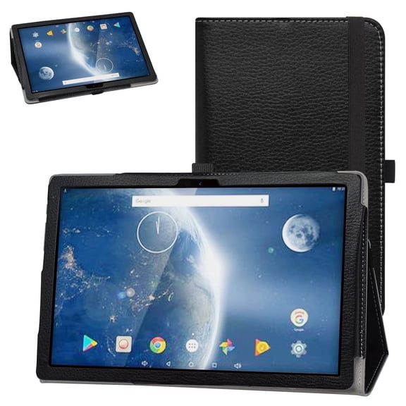Labanema 10.1" Dragon Touch Notepad 102 /Winnovo P20 Case, PU Leather Folio Stand Protective Case, Cover for 10.1" Dragon Touch Notepad 102 /Winnovo P20 (Black)