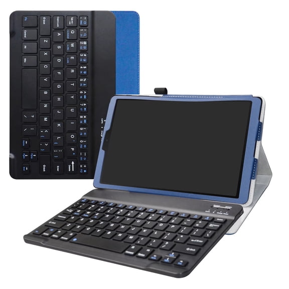Labanema 10.1" Samsung Galaxy Tab A 10.1 T510 T515 2019 Bluetooth Keyboard Case, PU Leather Folio Stand Protective Case, Cover for 10.1" Samsung Galaxy Tab A 10.1 T510 T515 2019 (Blue)