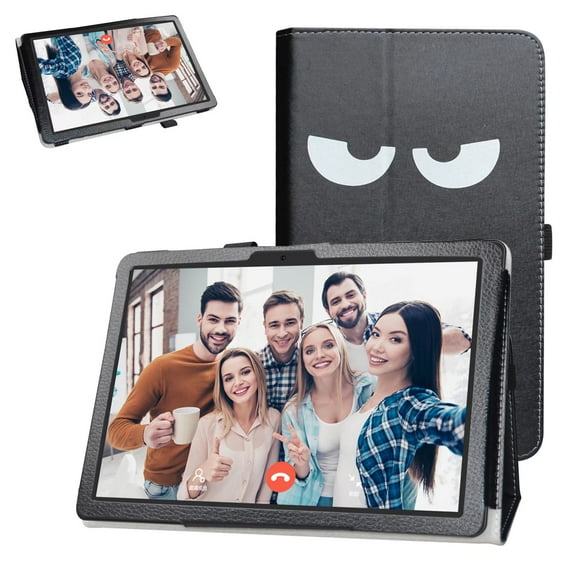 Labanema 10.1" Vankyo MatrixPad Z4 10 inch Tablet Case, PU Leather Folio Stand Protective Case, Cover for 10.1" Vankyo MatrixPad Z4 10 inch Tablet (Big Eyes)