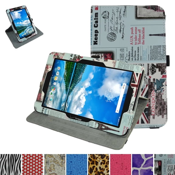Labanema 10.1" Verizon Ellipsis 10 Case, 360 Degree Rotary Stand 10.1" Verizon Ellipsis 10 Cover, Anti Scratch Waterproof Protective Case for 10.1" Verizon Ellipsis 10 (Newspaper)
