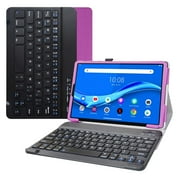 Labanema 10.3 Lenovo Tab M10 Plus /Smart Tab M10 Plus Bluetooth Keyboard Case, PU Leather Folio Stand Protective Case, Cover for 10.3 Lenovo Tab M10 Plus /Smart Tab M10 Plus (Purple)