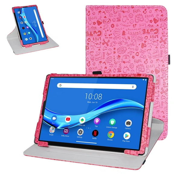 Labanema 10.3" Lenovo Tab M10 Plus /Smart Tab M10 Plus Case, 360 Degree Rotary Stand 10.3" Lenovo Tab M10 Plus /Smart Tab M10 Plus Cover (Rose Red)