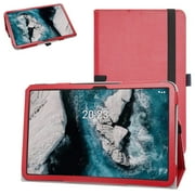 Labanema 10.4 Nokia T20 Tablet Case, PU Leather Folio Stand Protective Case, Cover for 10.4 Nokia T20 Tablet Red