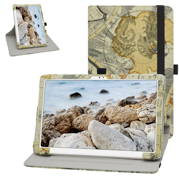 Labanema 10.4" Samsung Galaxy Tab A7 10.4 (2020) T500 T505 Case, 360 Degree Rotary Stand 10.4" Samsung Galaxy Tab A7 10.4 (2020) T500 T505 Cover, Case for 10.4" Samsung Galaxy Tab A7 10.4 (Map White)