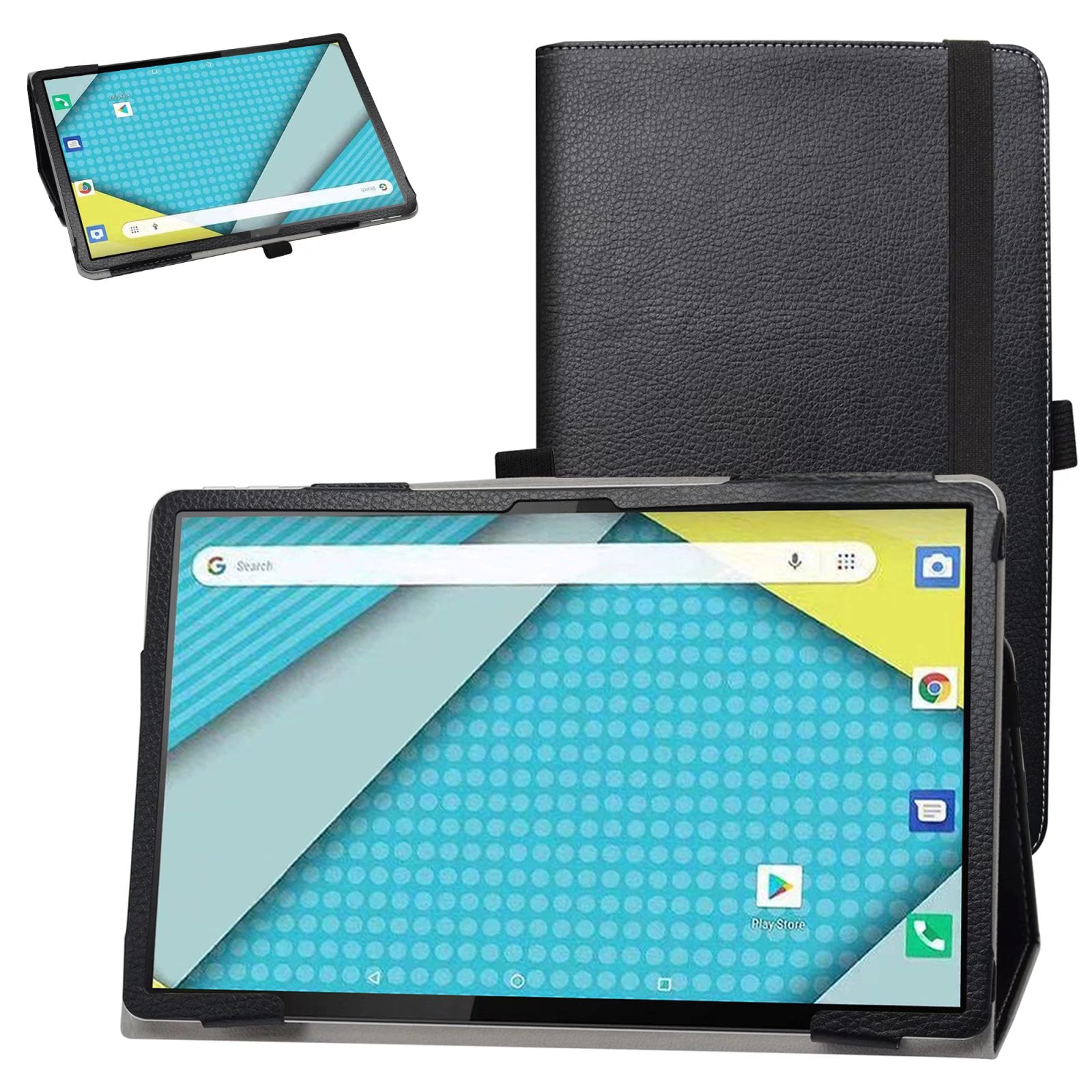 Custodia Protettiva Lenovo Tab P11 Pro (2020) – Antiurto 3 Strati, Con Supporto Girevole E Cinturino Da Polso, Nero - 3