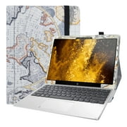 Labanema 12.3 HP Elite x2 G4 Case, PU Leather Folio Stand Protective Case, Cover for 12.3 HP Elite x2 G4 Map White