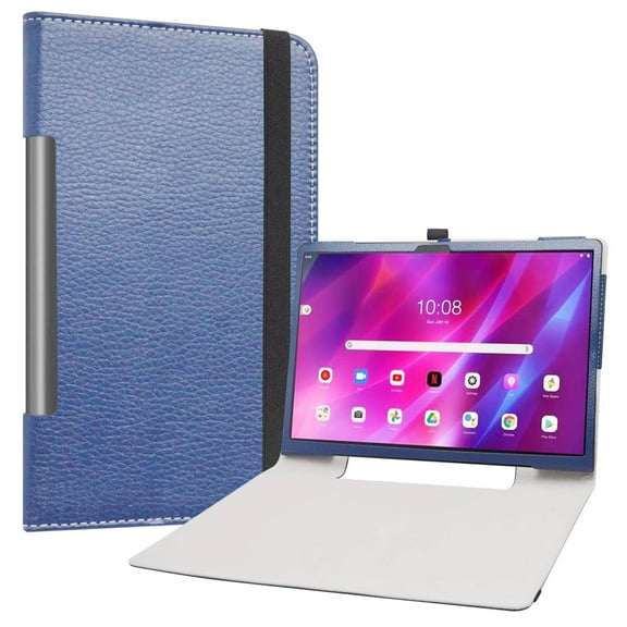 Labanema 13" Lenovo Yoga Tab 13 (YT-K606F) Case, PU Leather Folio Stand Protective Case, Cover for 13" Lenovo Yoga Tab 13 (YT-K606F) (Dark Blue)