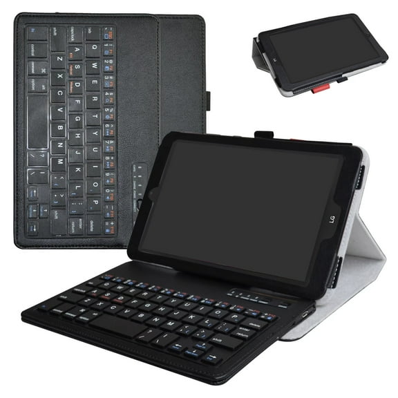 Labanema 8.0" LG G Pad X II 8.0 PLUS V530 Bluetooth Keyboard Case, PU Leather Folio Stand Protective Case, Cover for 8.0" LG G Pad X II 8.0 PLUS V530 (Black)