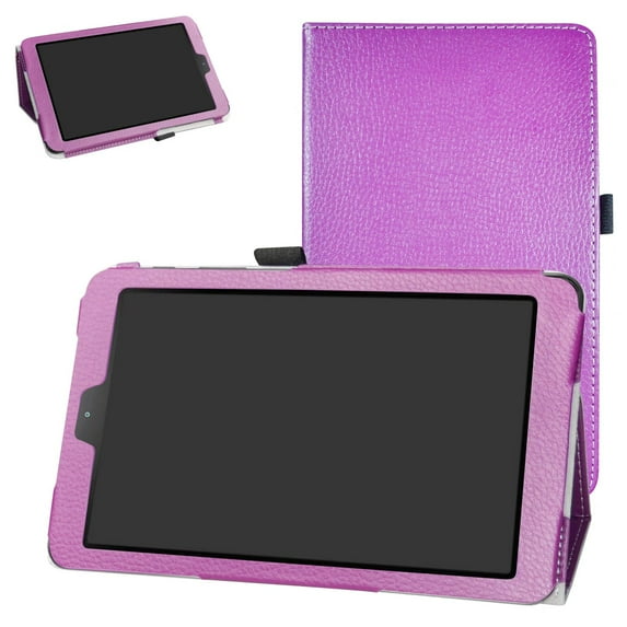 Labanema 8.0" Samsung Galaxy Tab A 8.0 2018 SM-T387 Case, PU Leather Folio Stand Protective Case, Cover for 8.0" Samsung Galaxy Tab A 8.0 2018 SM-T387 (Purple)