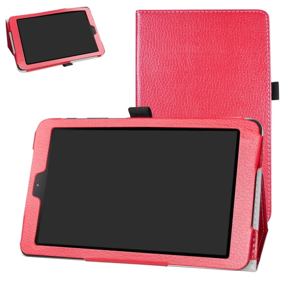 Labanema 8.0" Samsung Galaxy Tab A 8.0 2018 SM-T387 Case, PU Leather Folio Stand Protective Case, Cover for 8.0" Samsung Galaxy Tab A 8.0 2018 SM-T387 (Red)