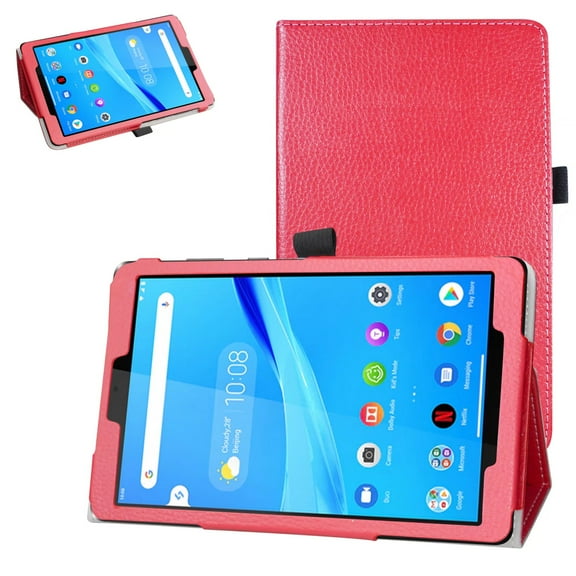 Labanema 8" Lenovo Tab M8 FHD (2nd Gen) TB-8705F Case, PU Leather Folio Stand Protective Case, Cover for 8" Lenovo Tab M8 FHD (2nd Gen) TB-8705F (Red)