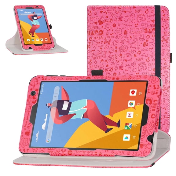 Labanema 8" VANKYO MatrixPad S8 Tablet Case, 360 Degree Rotary Stand 8" VANKYO MatrixPad S8 Tablet Cover, Anti Scratch Waterproof Protective Case for 8" VANKYO MatrixPad S8 Tablet (Rose Red)