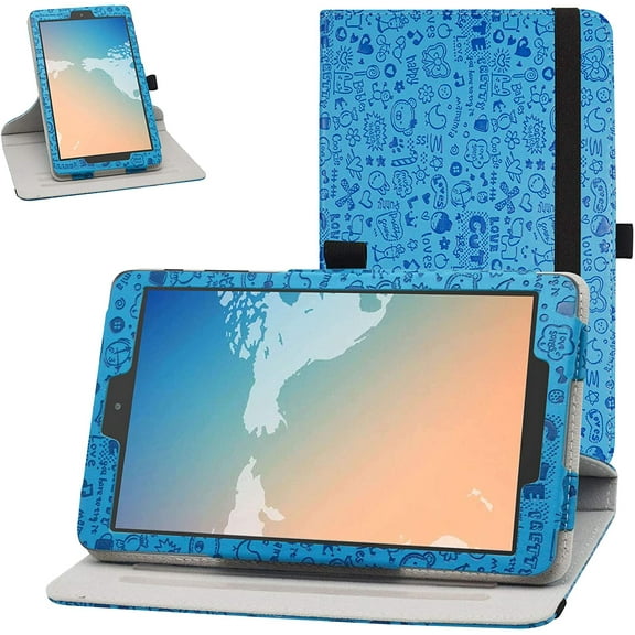 Labanema for Alcatel Joy Tab 2 Case, for Alcatel Joy Tab 2 Case 8 inch, 360 Degree Rotary Stand for TCL Tab 8 (Model TCL 9038s)/for Alcatel Joy Tab 2 8 (Model 9032Z), Blue