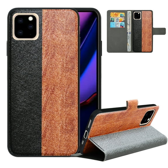 Labanema Apple iPhone 11 Pro (2019) 5.8" Case with Kickstand, 2 in 1 Detachable Magnetic Protective Folio Flip Cover for Apple iPhone 11 Pro (2019) 5.8" (Black Brwon)