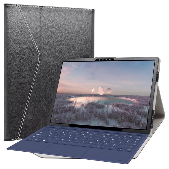 Labanema Compatible with Dell XPS 13 2-in-1 9315 Case,PU Leather Folio 2-folding Stand Cover for Dell XPS 13 2-in-1(9315 2n1) 13.4" 2-in-1 Tablet,Black
