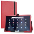 thumbnail image 1 of Labanema Compatible with Lenovo Chromebook Duet 3 11 Case,PU Leather Folio 2-folding Stand Cover for Lenovo Chromebook Duet 3 (82T6001HUS) 10.9" 2-in-1 Tablet,Red, 1 of 5
