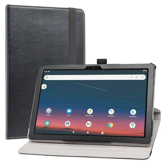 Labanema Compatible with Onn 10 Case 2022 Model，Degree Rotation Stand PU With Cute Pattern for Onn 10.1 inch (2022 Model:100071485) Tablet (Not Fit Onn 8 inch / Onn 7 inch),Black