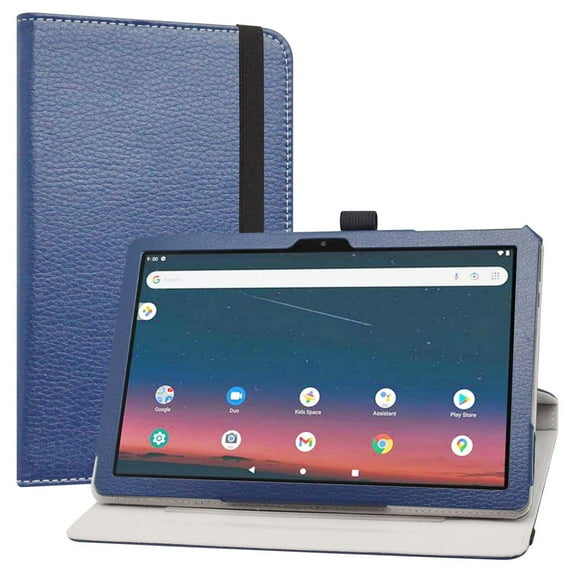 Labanema Compatible with Onn 10 Case 2022 Model，Degree Rotation Stand PU With Cute Pattern for Onn 10.1 inch (2022 Model:100071485) Tablet (Not Fit Onn 8 inch / Onn 7 inch),Blue