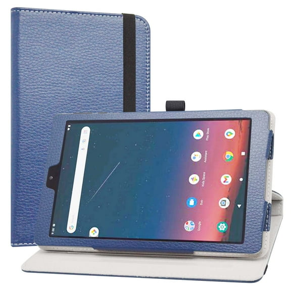 Labanema Compatible with Onn 8 Case 2022 Model，Degree Rotation Stand PU With Cute Pattern for Onn 8 inch (2022 Model:100071483) Tablet (Not Fit Onn 10 inch / Onn 7 inch),Blue