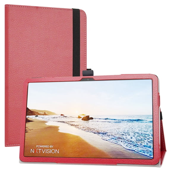 Labanema Compatible with TCL Tab 10 5G Case,PU Leather Folio 2-folding Stand Cover for TCL Tab 10 5G TCL-9183W 10.1" Tablets (Not fit TCL Tab Pro 5G TCL-9198S),Red