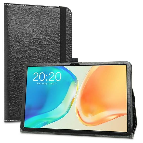 Labanema Compatible with TECLAST P20S Case,TECLAST M40 Plus Case,PU Leather Folio 2-folding Stand Cover for TECLAST M40 Plus/TECLAST P20S/TECLAST P30S/TECLAST P40HD 10" Tablet,Black