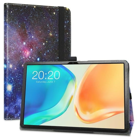 Labanema Compatible with TECLAST P20S Case,TECLAST M40 Plus Case,PU Leather Folio 2-folding Stand Cover for TECLAST M40 Plus/TECLAST P20S/TECLAST P30S/TECLAST P40HD 10" Tablet,Galaxy