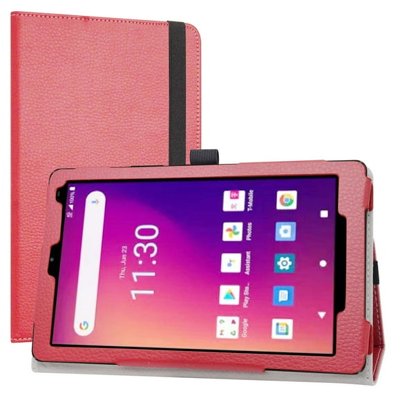 Labanema Compatible with Moxee Tablet 2 Case,PU Leather Folio 2-folding Stand Cover for Moxee Tablet 2 8" Tablet (Not fit Moxee Tablet MT-T800),Red