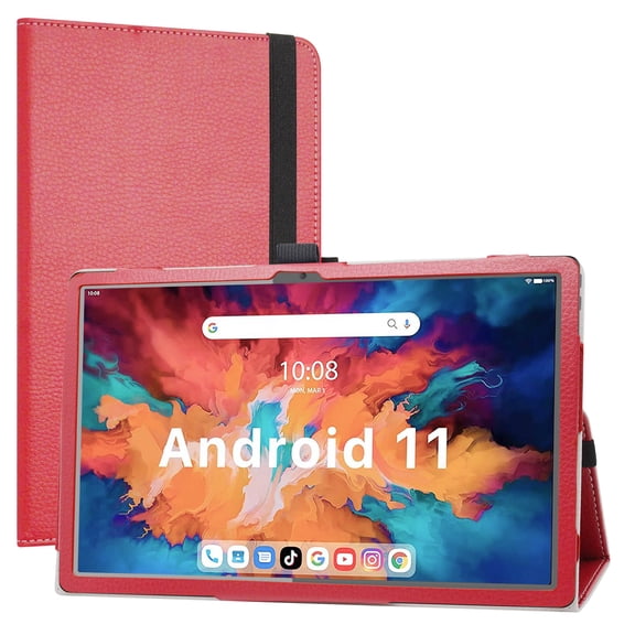 Labanema For FOXX T2K Case,UMIDIGI A11 Tab Case,PU Leather Folio 2-folding Stand Cover for FOXX T2K /UMIDIGI A11 Tab 10.4" Tablet,Red