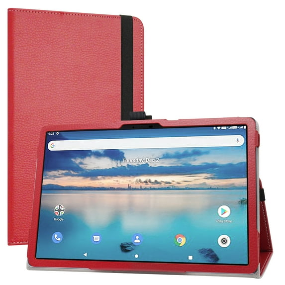 Labanema For SKY Devices Elite T10 Case,PU Leather Folio 2-folding Stand Cover for SKY Devices Elite T10 10" Tablet (Not Fit Sky Pad 10),Red