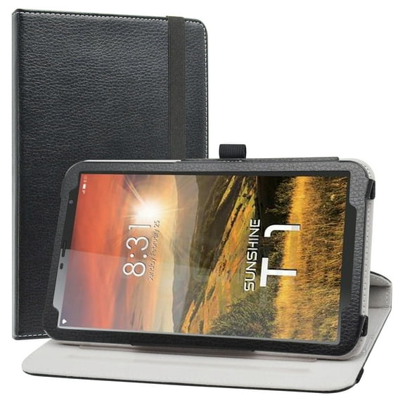 Labanema For Sunshine T1 Elite Case,360 Degree Rotary Stand Cover for Sunshine T1 Elite/SKY Devices SKY Pad 8/FOXX T8/Scepter 8/Hyudai Hytab Plus 8WB1 8" Tablet,Black