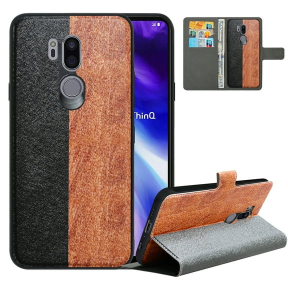 Labanema LG G7 ThinQ /LG G7+ Case with Kickstand, 2 in 1 Detachable Magnetic Protective Folio Flip Cover for LG G7 ThinQ /LG G7+ (Black Brwon)