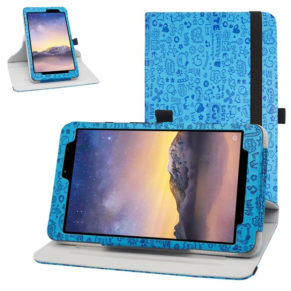 Labanema MOXEE Tablet 8 inchmt-t800Case, 360 Degree Rotary Stand MOXEE Tablet 8 inchmt-t800Cover, Anti Scratch Waterproof Protective Case for MOXEE Tablet 8 inchmt-t800(Blue)