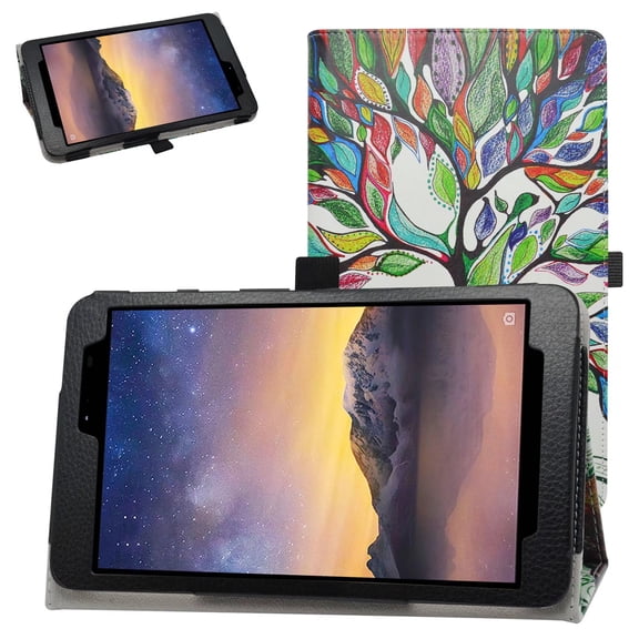 Labanema MOXEE Tablet 8 inchmt-t800Case, PU Leather Folio Stand Protective Case, Cover for MOXEE Tablet 8 inchmt-t800(Love Tree)