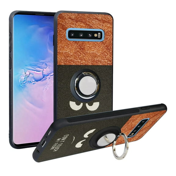 Labanema Samsung Galaxy S10 Case with 360 Degree Rotating Ring Stand, Support Magnetic Car Mount, Protective Cover for Samsung Galaxy S10 (Big Eyes)