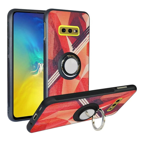 Labanema Samsung Galaxy S10e Case with 360 Degree Rotating Ring Stand, Support Magnetic Car Mount, Protective Cover for Samsung Galaxy S10e (Rose Red)