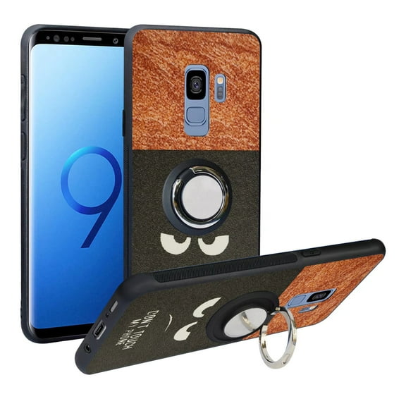 Labanema Samsung Galaxy S9 Plus Case with 360 Degree Rotating Ring Stand, Support Magnetic Car Mount, Protective Cover for Samsung Galaxy S9 Plus (Big Eyes)