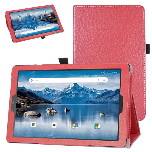 Labanema VANKYO MatrixPad S21 10 inch Tablet Case, PU Leather Folio Stand Protective Case, Cover for VANKYO MatrixPad S21 10 inch Tablet (Red)