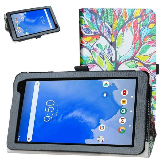 Labanema Winnovo T7 Pro /T7 7 Inch Android Tablet Case, PU Leather Folio Stand Protective Case, Cover for Winnovo T7 Pro /T7 7 Inch Android Tablet (Love Tree)