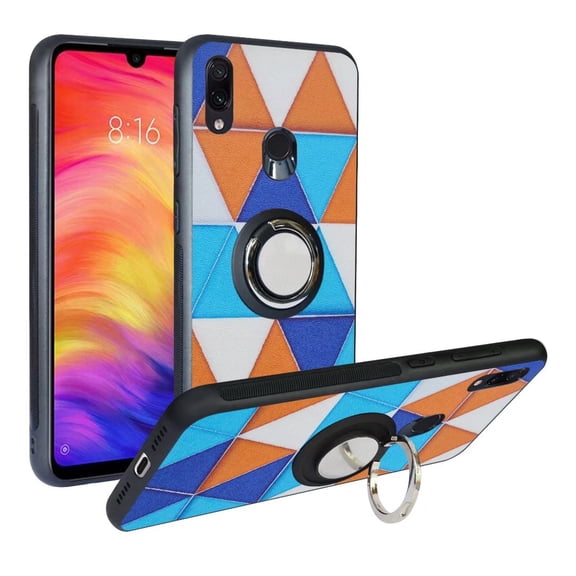 Labanema Xiaomi Redmi Note 7 /Redmi Note 7 Pro Case with 360 Degree Rotating Ring Stand, Support Magnetic Car Mount, Protective Cover for Xiaomi Redmi Note 7 /Redmi Note 7 Pro (Triangle)