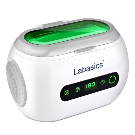 Labasics Ultrasonic Cleaner, Stainless Steel, 600 mL Digital Machine for Jewelry, Eyeglasses, and Lab Instruments